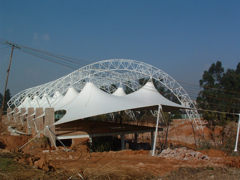 exhibition center tensile membrane design