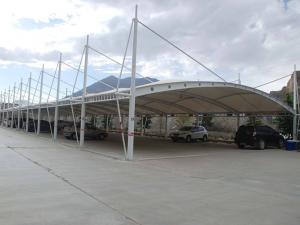 Modern White Car Parking Shade