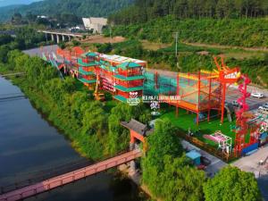 PVDF Tensioned Cable Membrane Structure Sunshading