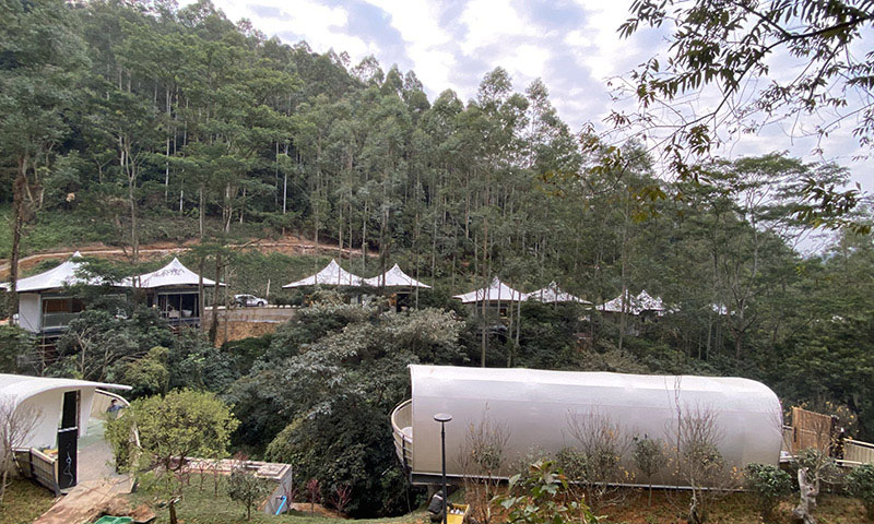 Guanghou Resorts Hotel Tents Membrane Structure 